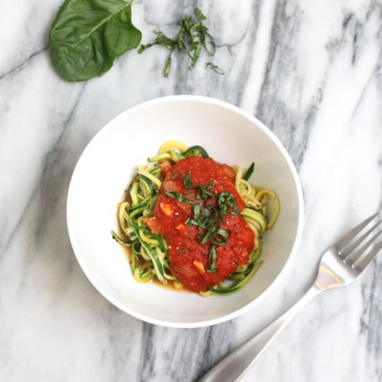 Zoodles and Marinara