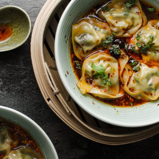 Wontons in chilli broth