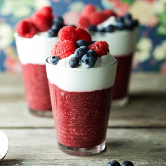 Beetroot and Berry Chia Pots