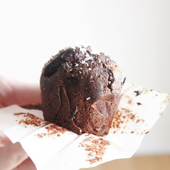 Chocolate coconut muffins.Vegan.