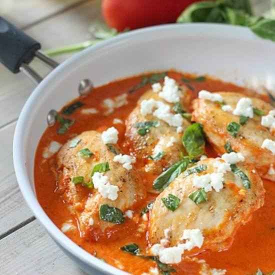 Skillet Roasted Red Pepper Chicken