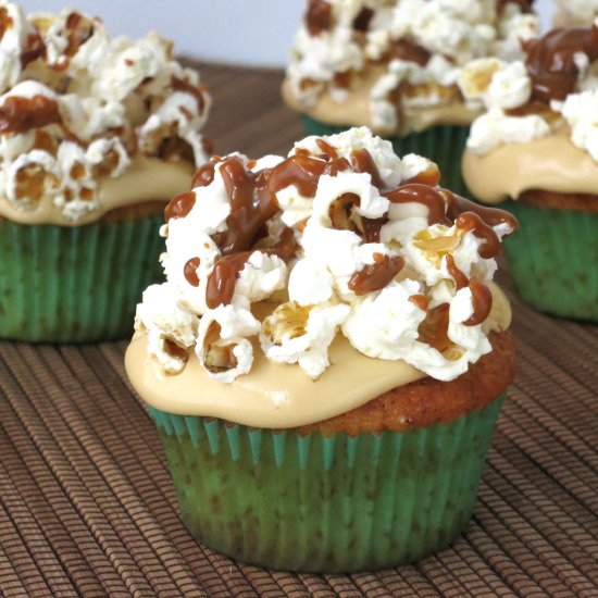 Dulce de Leche and Popcorn Cupcakes