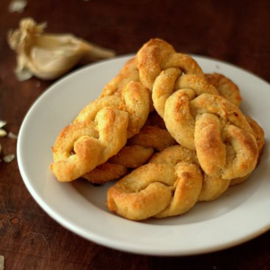 Braided Garlic Breadsticks