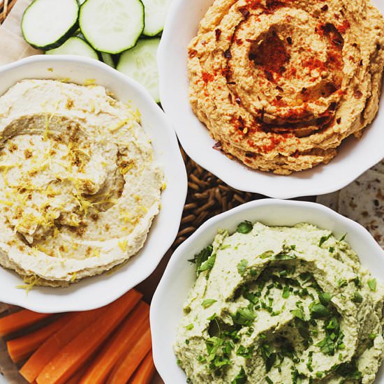 A Trio of Hummus