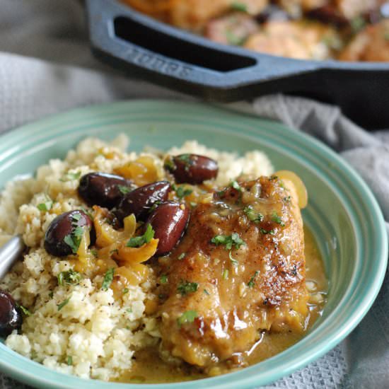 Skillet Moroccan Chicken Tajine