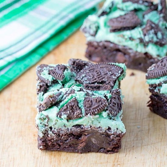 Shamrock Mint Brownies