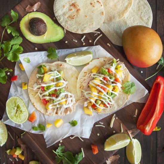 Garlic Lime Chicken Street Tacos