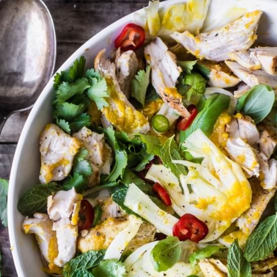 Saffron Chicken & Herb Salad