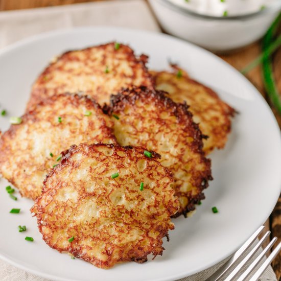 Meat Stuffed Potato Pancakes