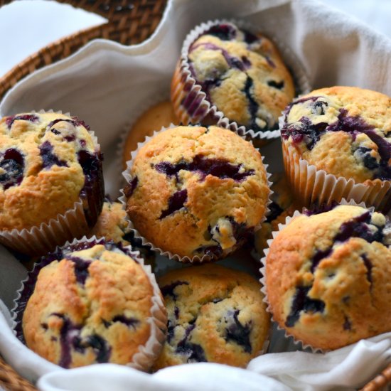 Meyer Lemon Blueberry Muffins