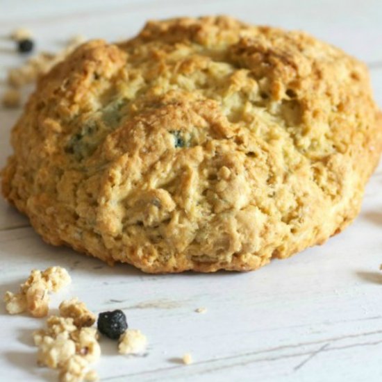 Blueberry Granola Soda Bread