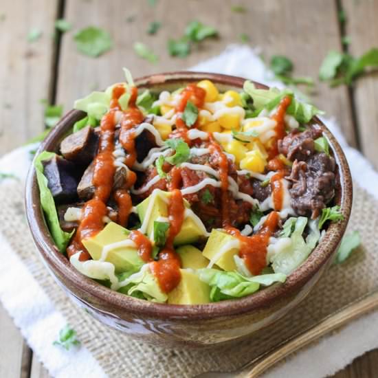 Low-Fat Vegan Mexican Taco Bowl