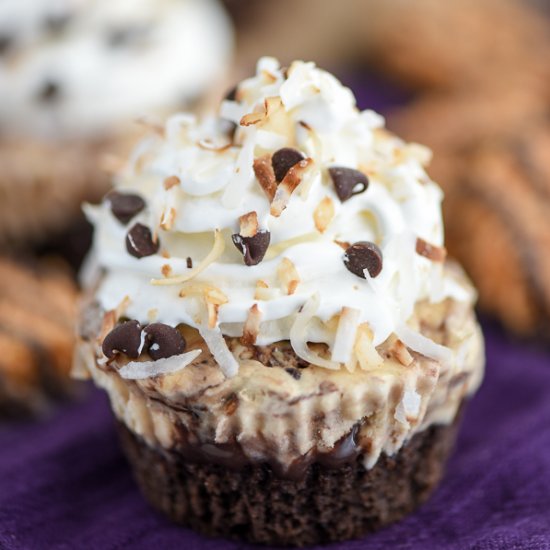 Samoas Ice Cream Cupcakes