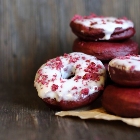 Dye-Free Red Velvet Donuts