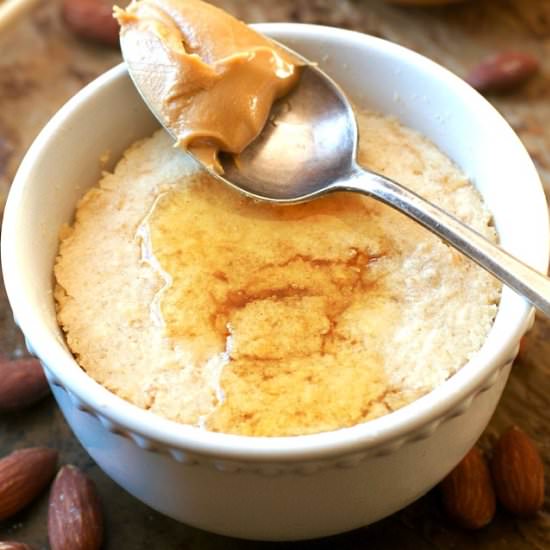 Honey Almond Oatmeal Mug Cake