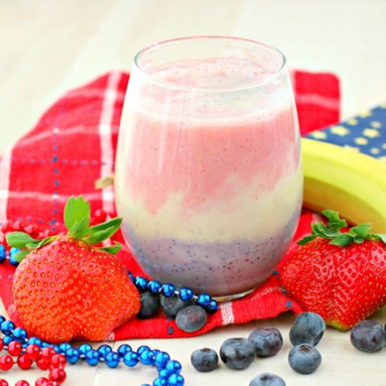 Red White & Blue Patriotic Smoothie