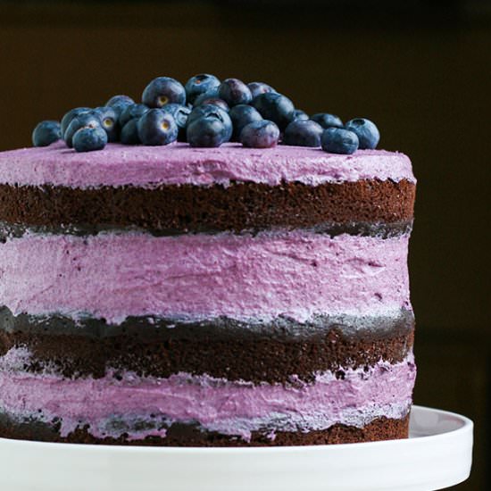 Chocolate & Blueberry Cake