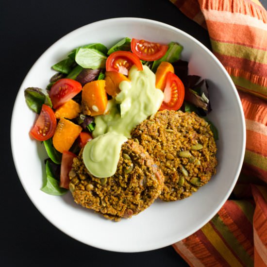 Spicy Lentil Quinoa Burgers