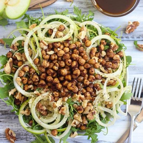 Apple Arugula Salad with Chickpeas