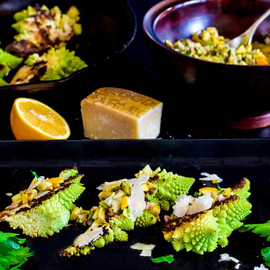 Romanesco with Meyer Lemon Salsa