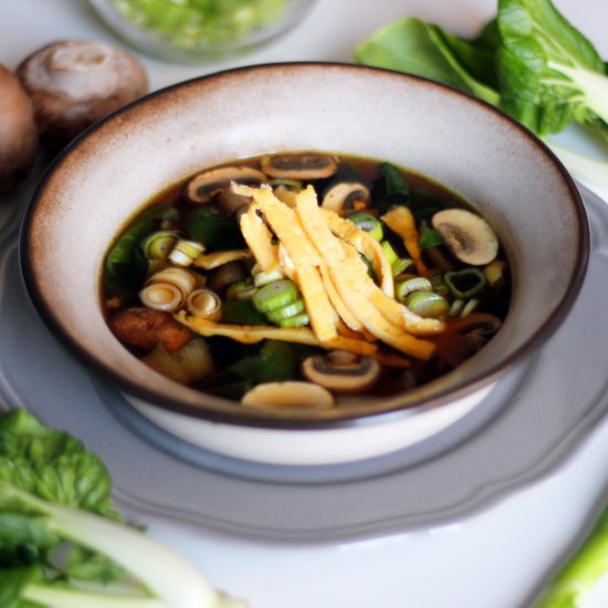 Broth with Mushrooms and Paksoi