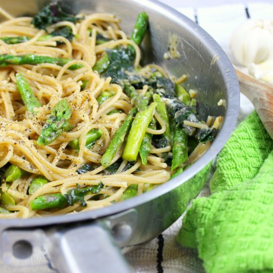 Garlic and Parmesan Asparagus Pasta