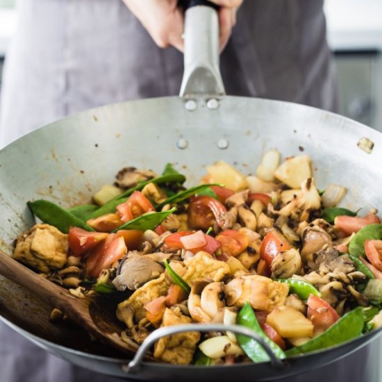 Sweet and Sour Tofu with Vegetables