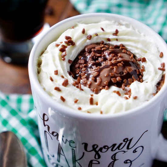 Guinness Chocolate Mug Cake