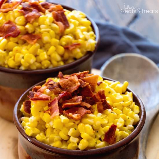 Cheesy Bacon Ranch Crock Pot Corn