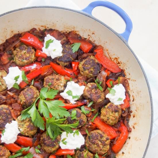 Kofte-Style Lamb Meatballs in Sauce