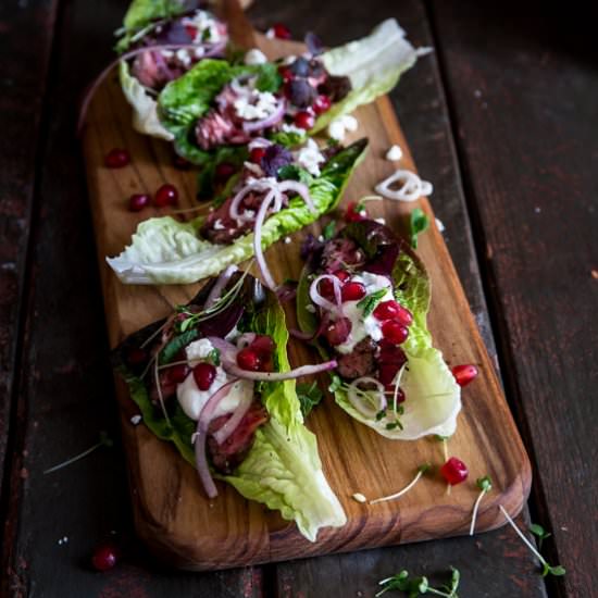 Easy Persian Beef Lettuce Cups