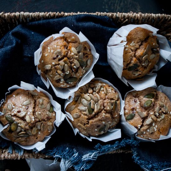 Seeded Apple Breakfast Muffins