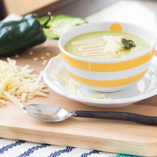 Creamy Roasted Poblano Soup