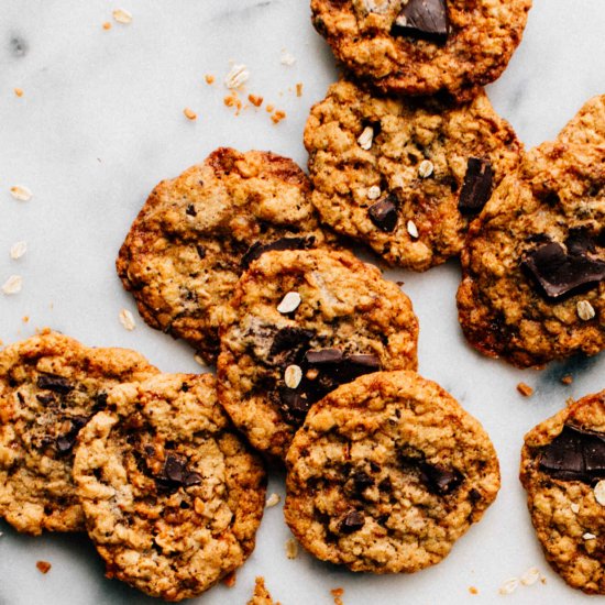 Toffee Oatmeal Chocolate Cookies