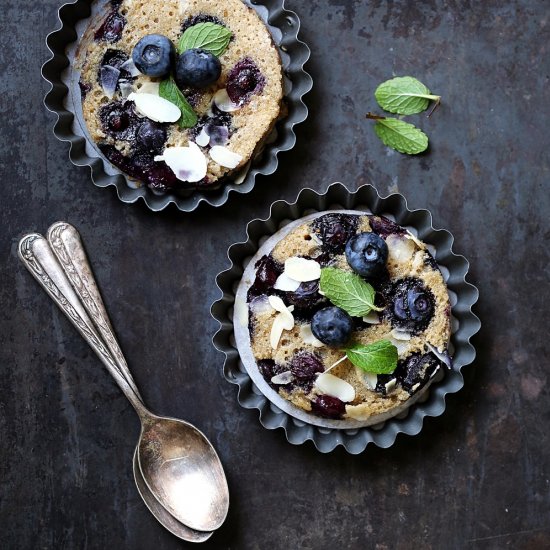 Blueberry Frangipane Tray Bake