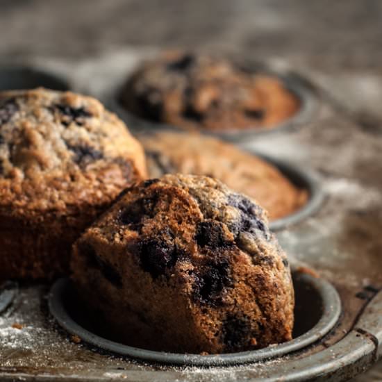 Whole Grain Blueberry Muffins