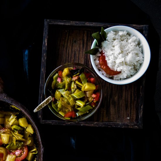 Potato and leeks Curry