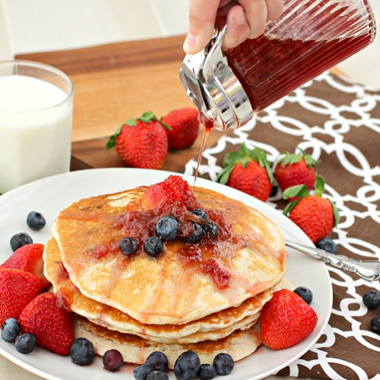 Blueberry & Strawberry Pancakes