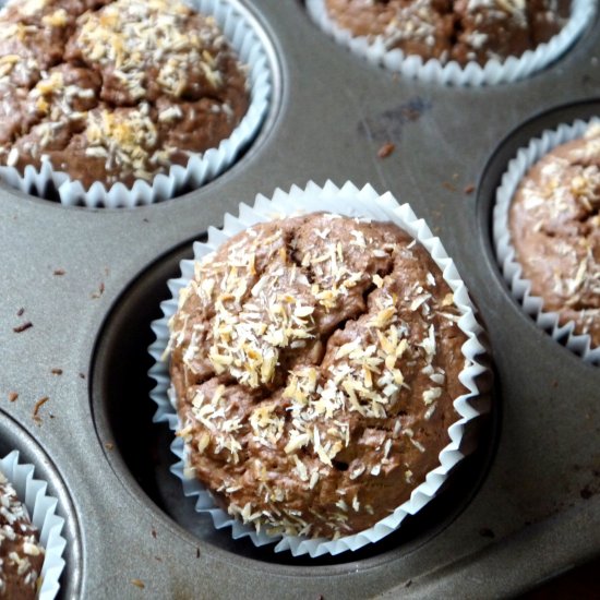 Coconut Oil and Cacao Muffins