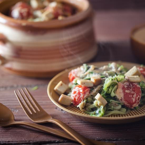 Zoodles with Tahini Sauce