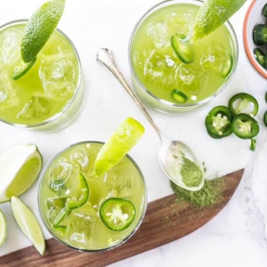 Spicy Matcha Margaritas