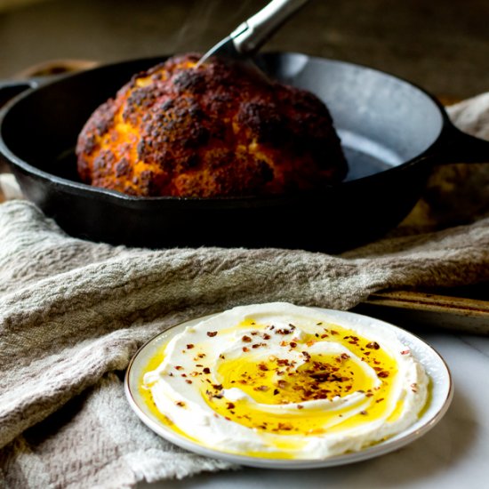 Roasted Cauliflower and Goat Cheese