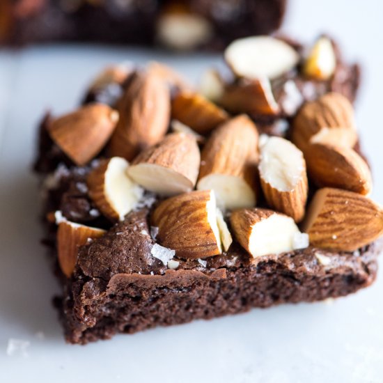 Salted Almond Brownies from Scratch