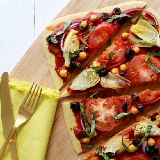 Mediterranean Chickpea Flatbread