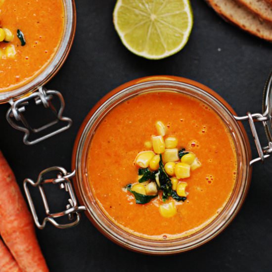 Carrot-tomato-coconut soup