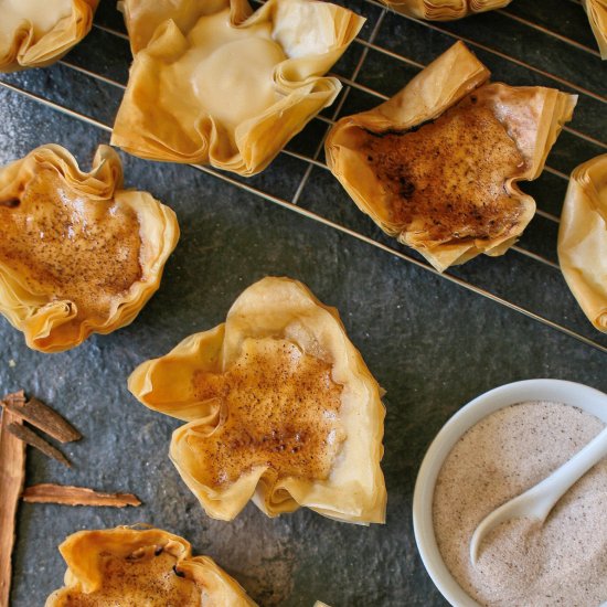 Milk Tart Phyllo Cups