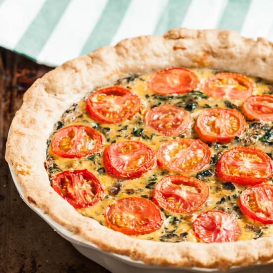 Spinach Tomato Quiche