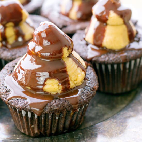 Chocolate Coffee Cupcakes with PB