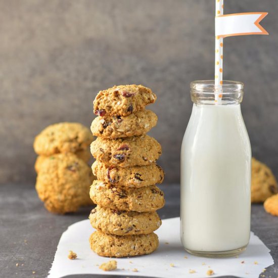 Eggless Oatmeal Raisin Cookies