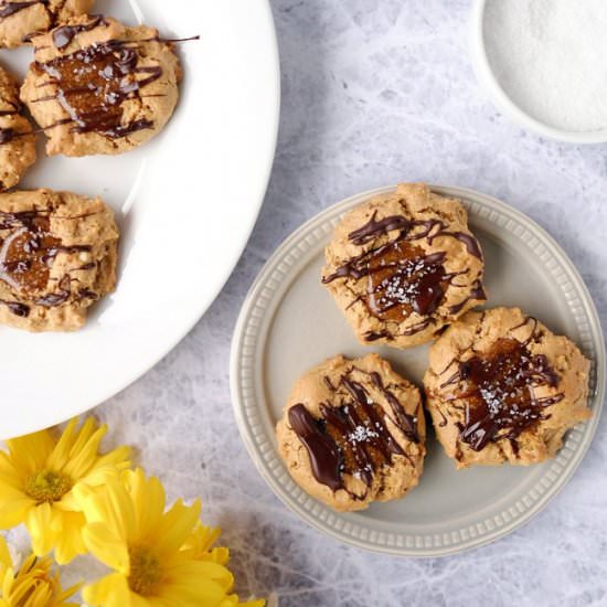 Salted Caramel Thumbrint Cookies